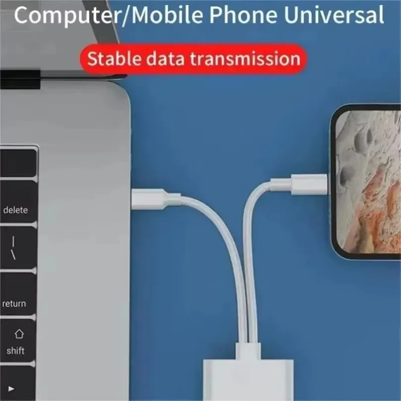 Dual Interface SD TF Card Reader Lightning & Type-C Adapter Fast Data Transfer for iPhone iPad MacBook Laptop Camera Home Office view 3
