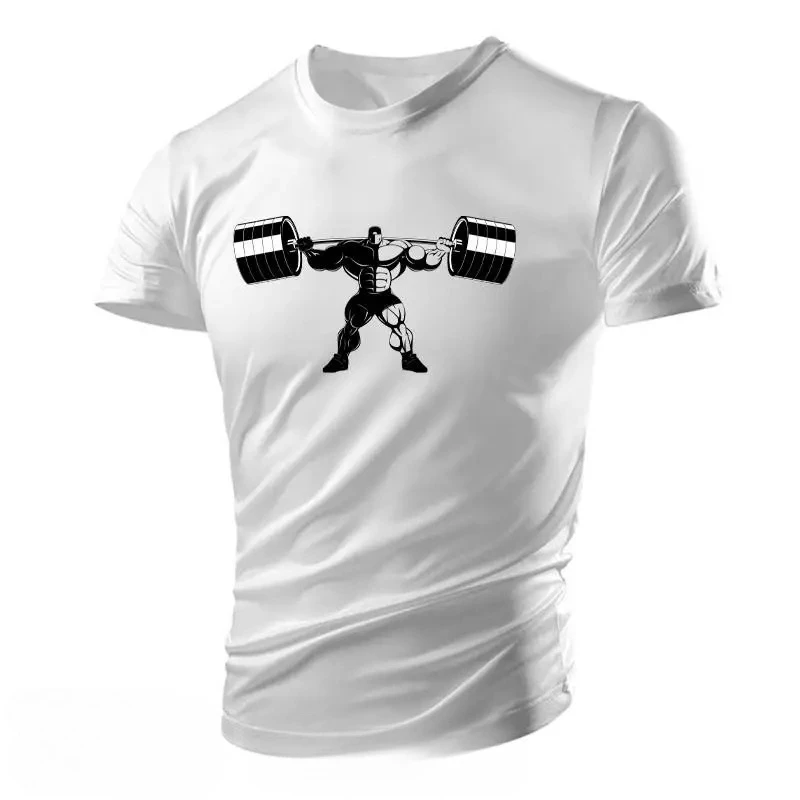 رفع الأثقال الدمبل ثلاثية الأبعاد طباعة الرجال الشارع نمط تي شيرت قوي الرجال رياضة الجري تنفس خفيفة الوزن الرياضة الصيف ضيق