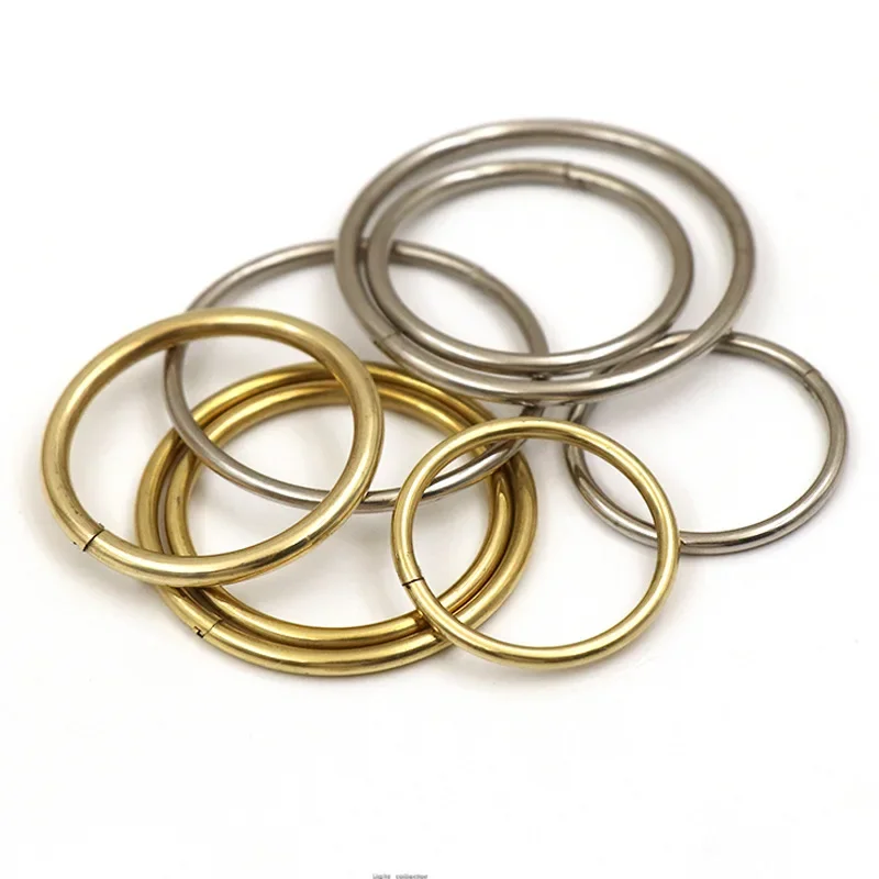 1-3pcs Brass/Stainless Steel Key Ring Lock O Ring Loop Quick Release Keychain Loop Split Ring for DIY Jewelry Making Accessories
