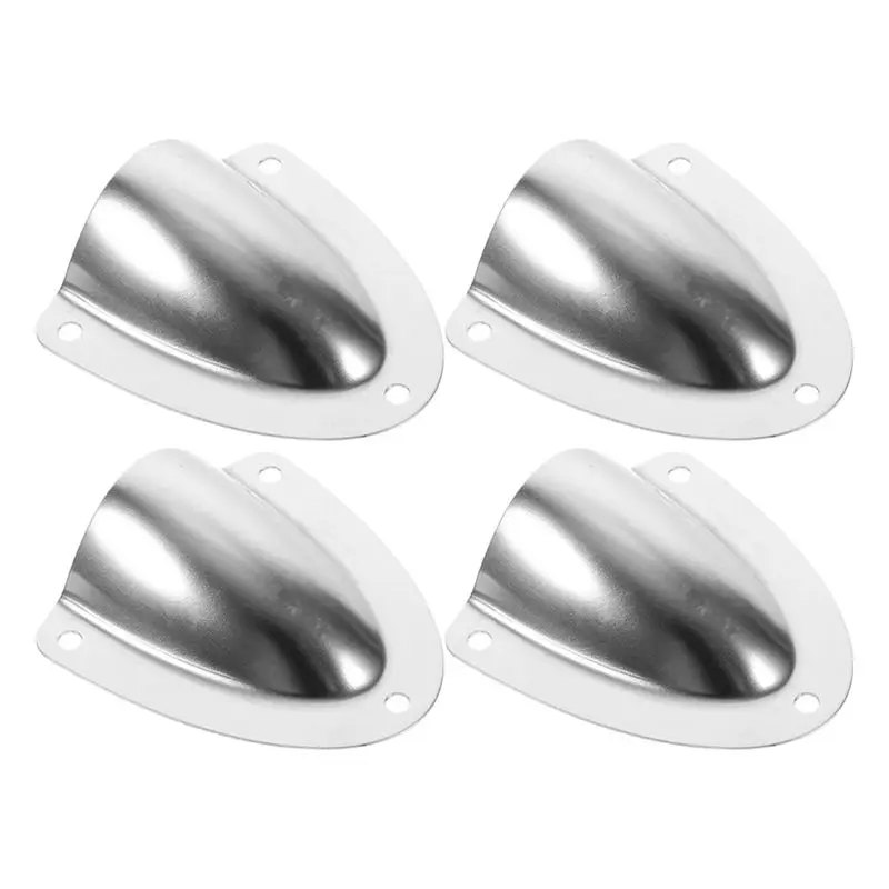 WF-Hardware Fittings Stainless Steel Vent Plate 4PCS Vent Cover Marine Vent Cover