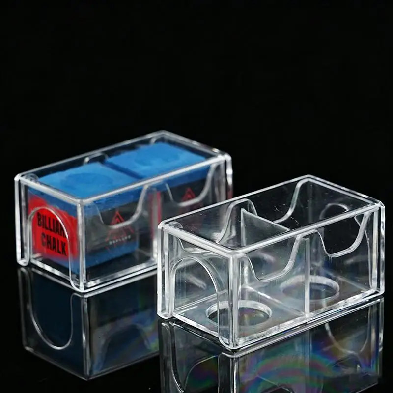 1Pc Acrylic Snooker Chalk Case Transparent Pool Chalk Box Cube Holder Anti Fouling Dustproof Billiard Accessories Clean Storage