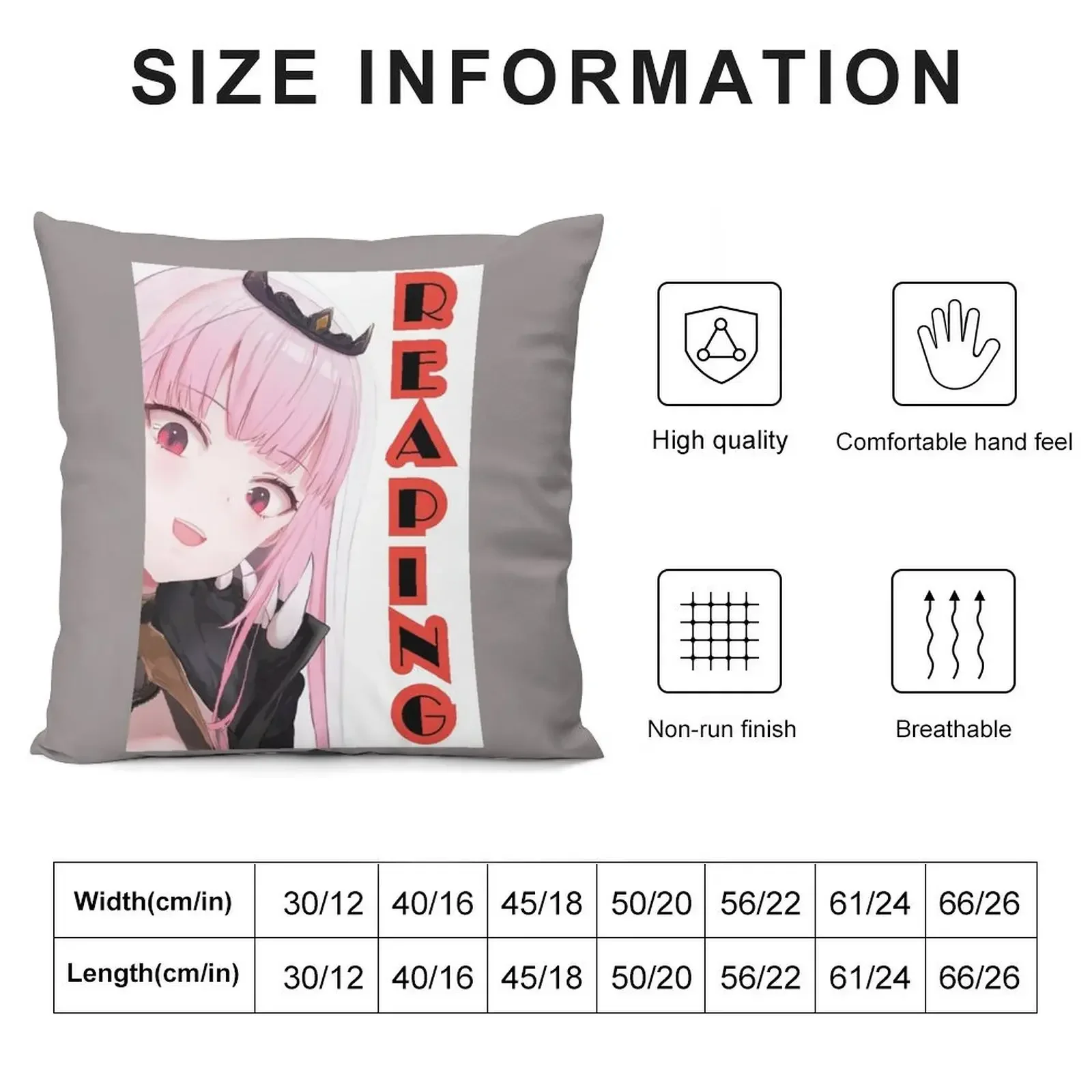 Mori Calliope Throw Pillow Luxury Sofa Cushions Anime pillow