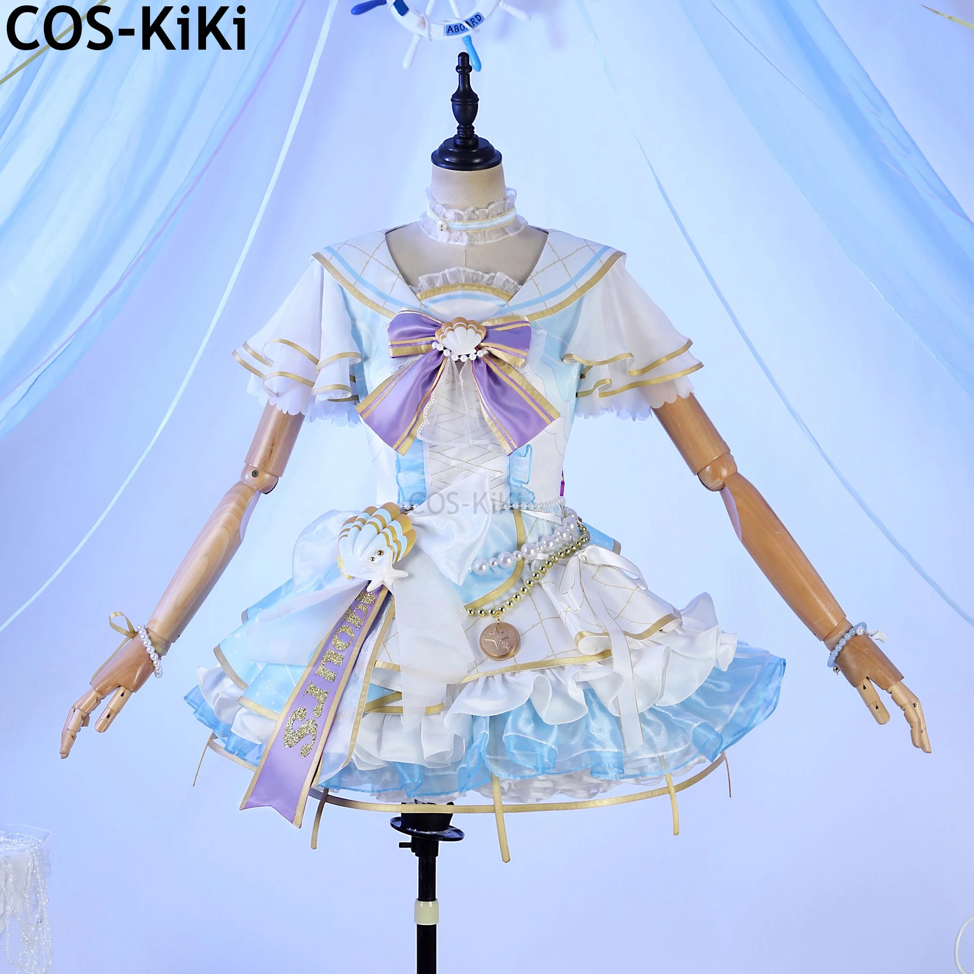 Cos-kiki Anime Lovelive Ohara Mari/Watanabe You/Tsushima Yoshiko Aqours Shell Awakening juego traje precioso vestido disfraz Cosplay