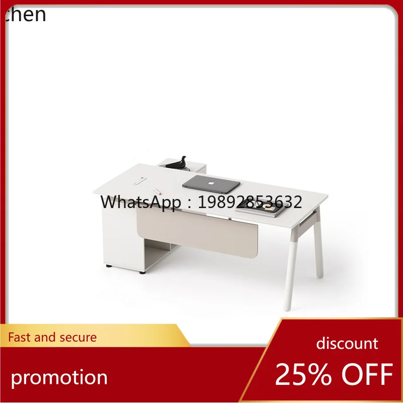 YFY Boss Desk Simple Desktop Computer Office Desk Writing  Office Manager Desk and Chair Set