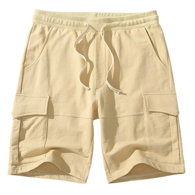 Pop Summer Cotton Comfortable Pants Outdoor Cargo Sports Beach Pants Men's Shorts Loose Large Size Multi-Pocket Overalls