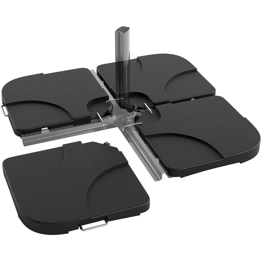 

Комплект из 4 оснований для уличных зонтов Garvee, грузоподъемность 330 фунтов, для зонтов весом 10-15 тонн, с креплением на воду/песок, с фиксацией зажимом