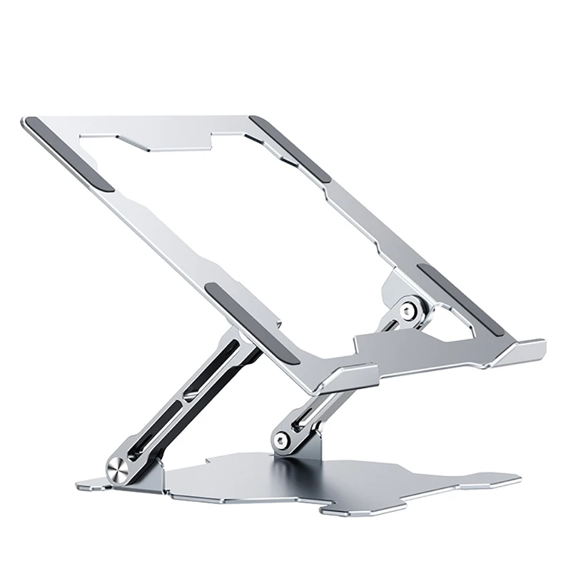 Universal Aluminium Alloy Notebook Laptop Stand Stable Tablet Lifting Heightening Holder Folding Adjustable Metal Kickstand