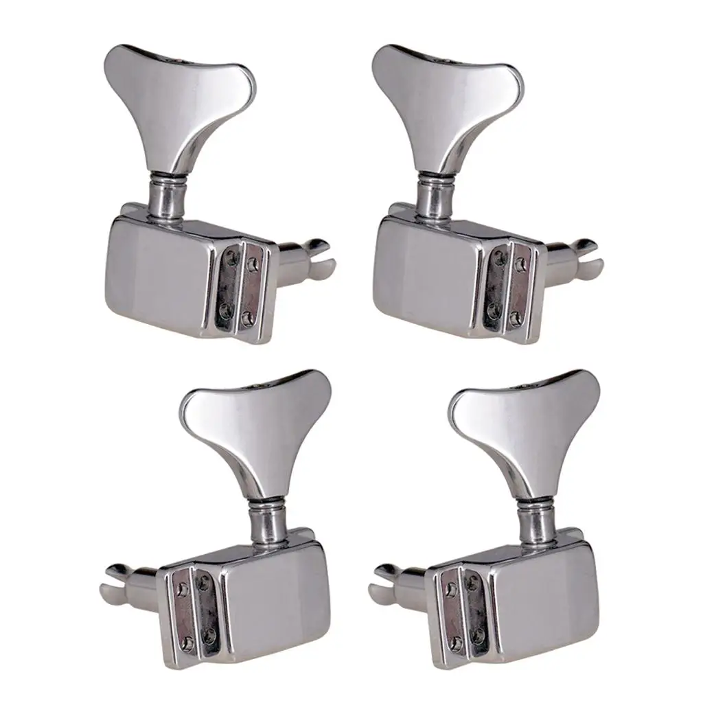 Tuning Pegs para baixo elétrico, cabeça de máquina, acessório prata, 2R2L, 4 pcs