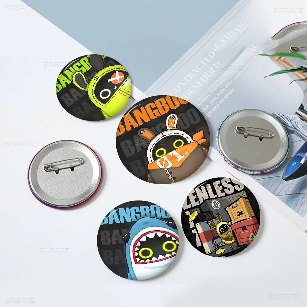 Zenless منطقة صفر ZZZ Bangboo 58 مللي متر اليدوية بروش الكرتون تأثيري شارة على ظهره مجوهرات اكسسوارات هدايا #3