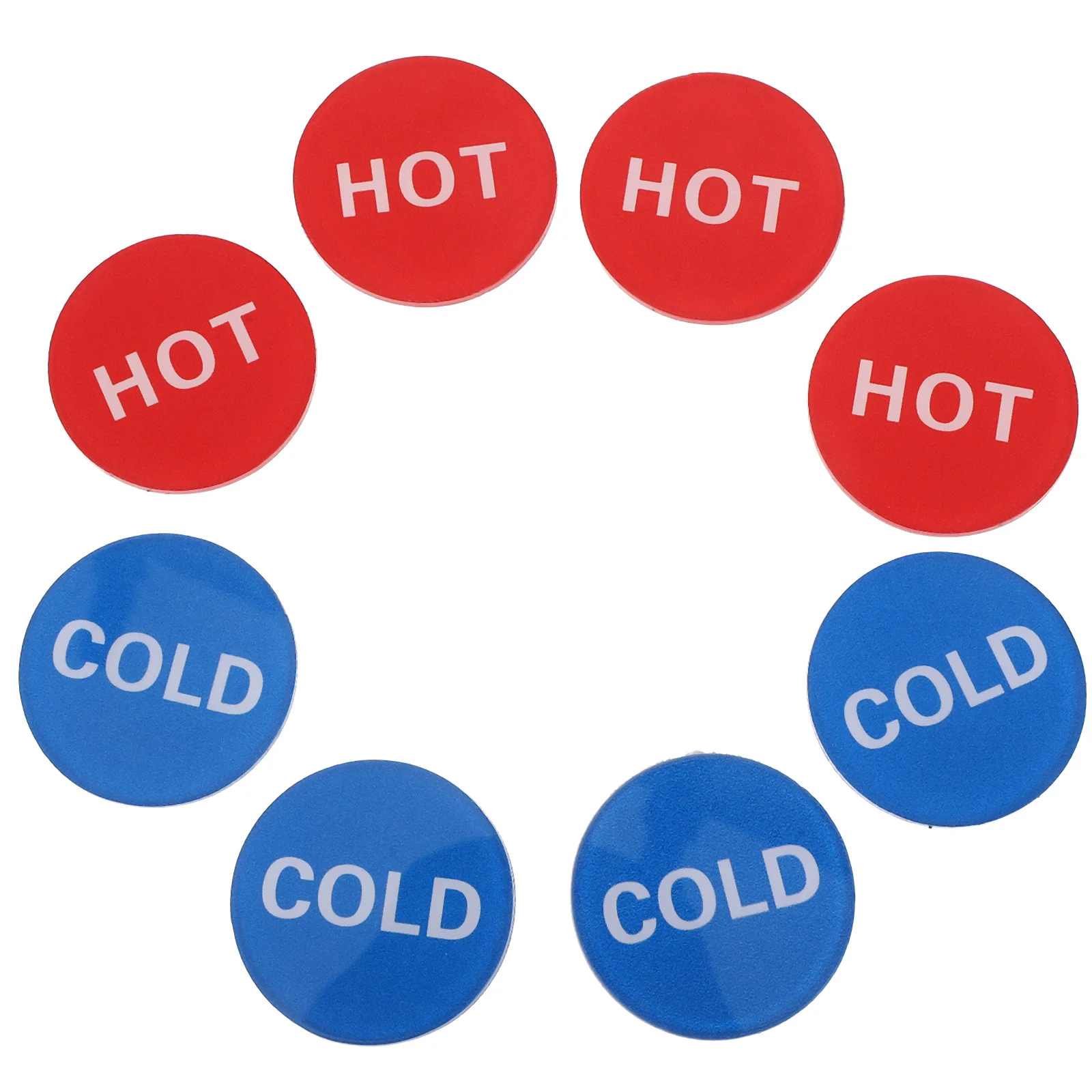 4 أزواج من ملصقات الحمام ذاتية اللصق للمياه الساخنة والباردة، ملصقات مؤشر الصنبور باللون الأحمر والأزرق مقاومة للماء لحمام المطبخ #4