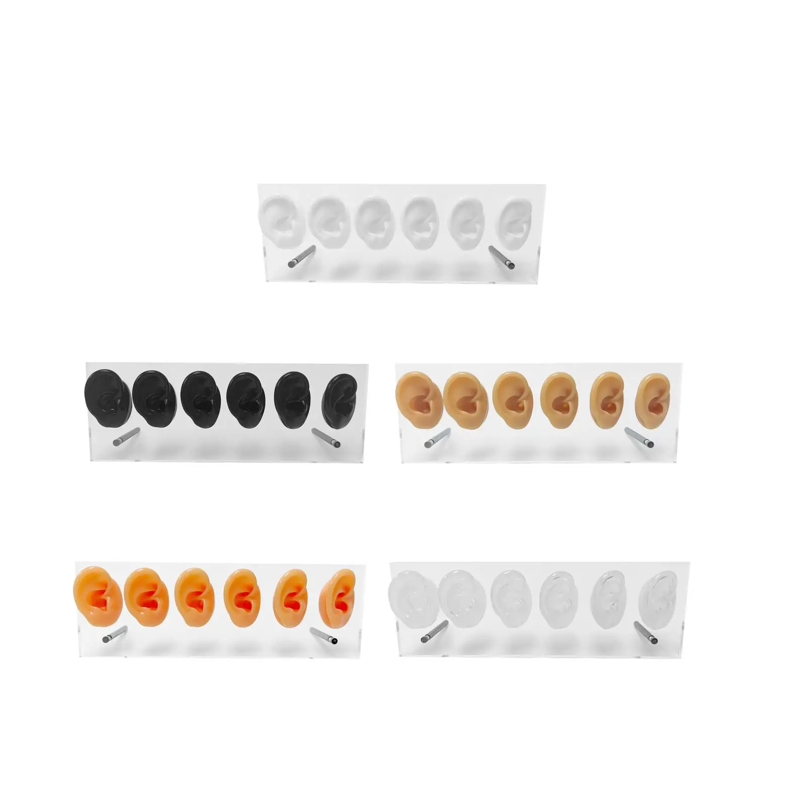 Silicone Ear Models Earring Holder Organizer Simulation Human Ear Model