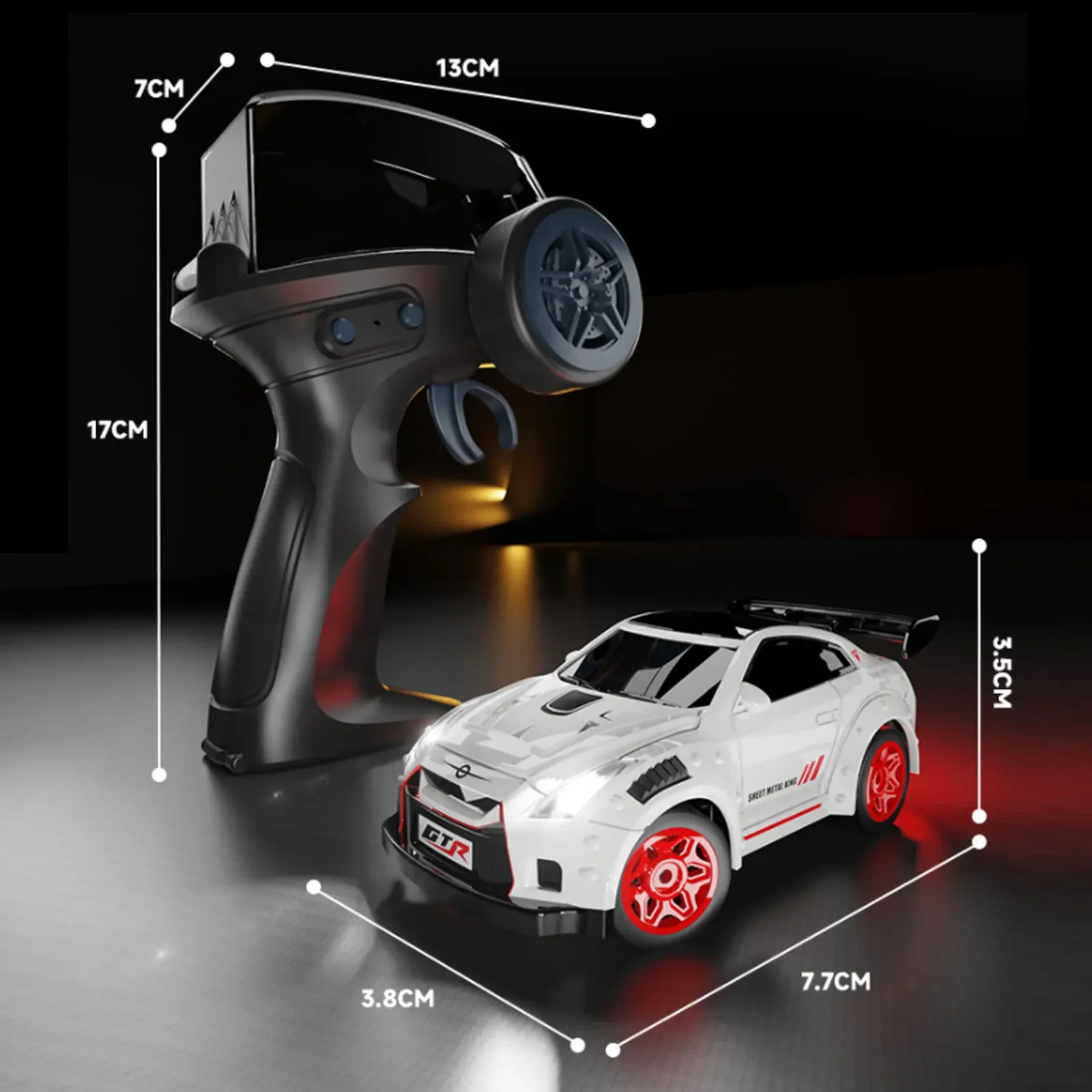 New Arrival 1:64 Scale RC Remote Control Car Drift Four-Wheel Drive High-Speed Rechargeable Simulation Toy Model for Kids