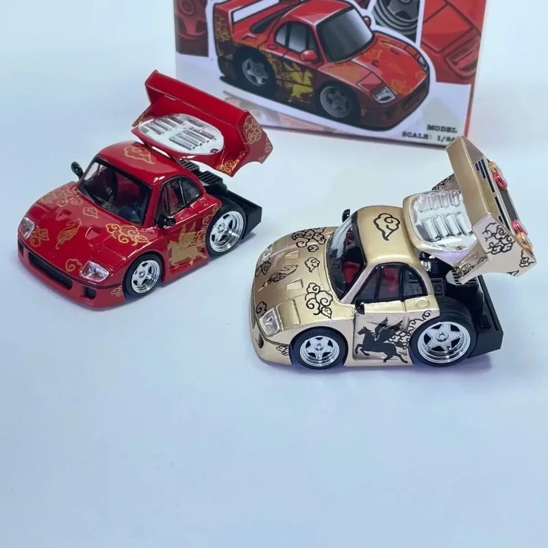 Demon King Auto 1:64 Ferrari F40 LBWK Chase QCar Alloy Die Casting Car Model Collection Model Boy Gift Christmas Gift Boy Toy