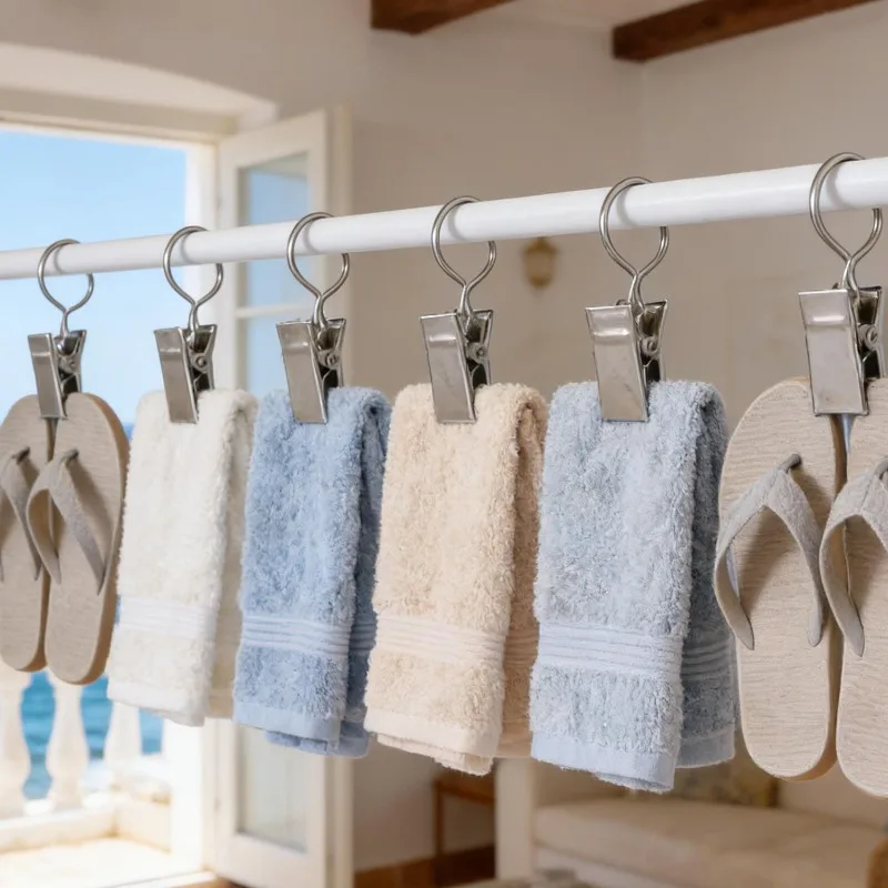 Stainless Steel Curtain Clips Heavy Duty Window Curtain Clamp Multi-purpose Hanging Clip For Socks Photos Curtain Accessories