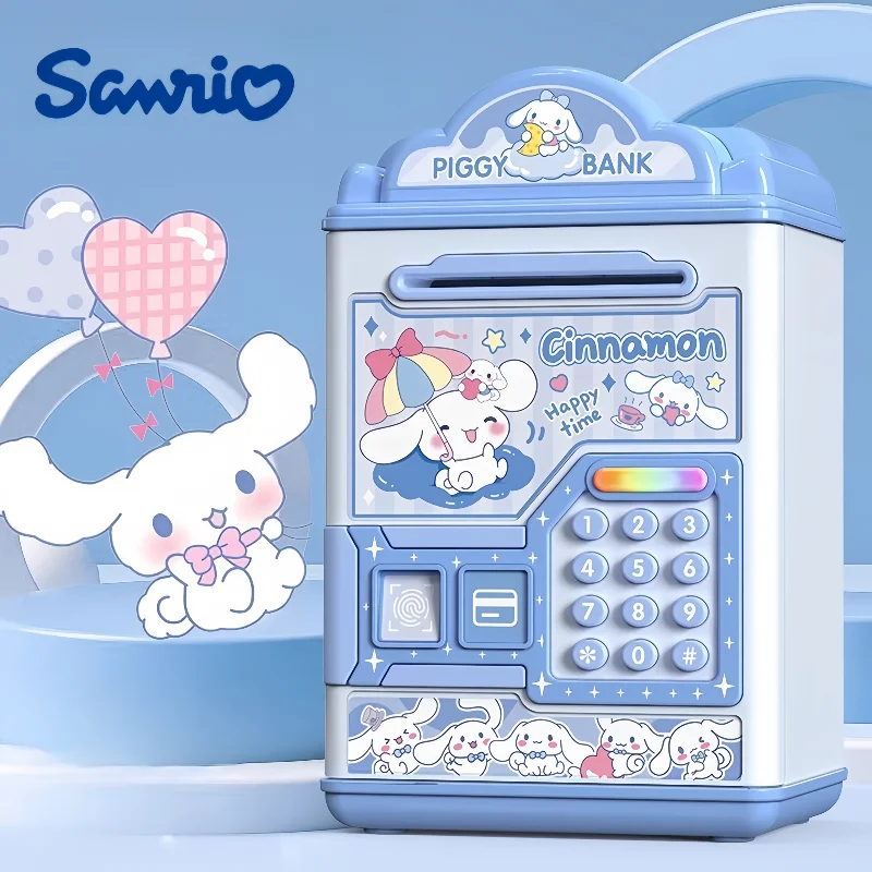 Фото Копилка Sanrio Kuromi, мультяшная личность, милая, креативная, модная, доступная, детские игрушки, шкафчик, подарок на день рождения