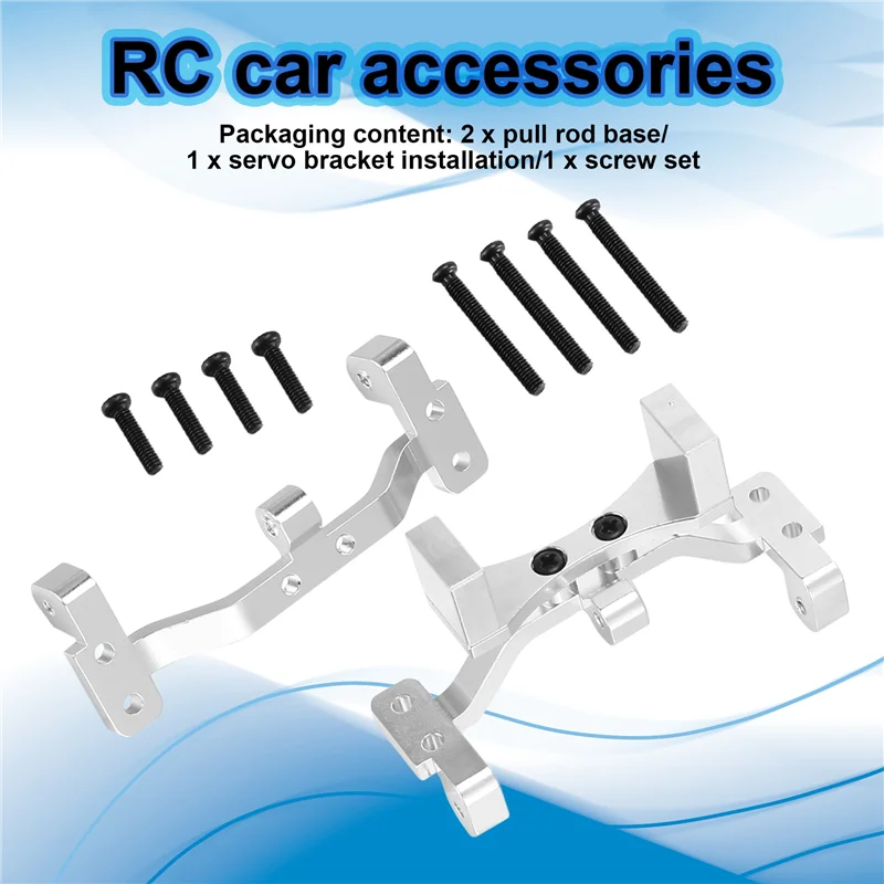 AS96-메탈 풀로드 베이스 시트 액슬 업 서보 브래킷 마운트 (WPL C14 C24 C14K C24K 1/16 RC 자동차 트럭 업그레이드 부품용)