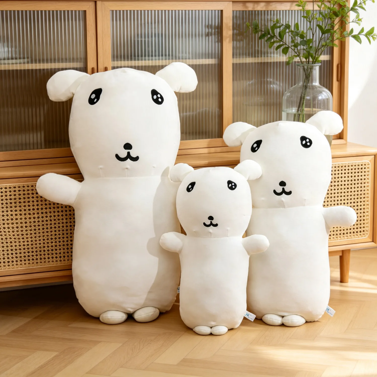 Cute Ganadi Self-Deprecating Bear Puppy Plush Toy for Kids Soft Stuffed Animal Pillow Birthday Christmas Gift for Girls and Boys