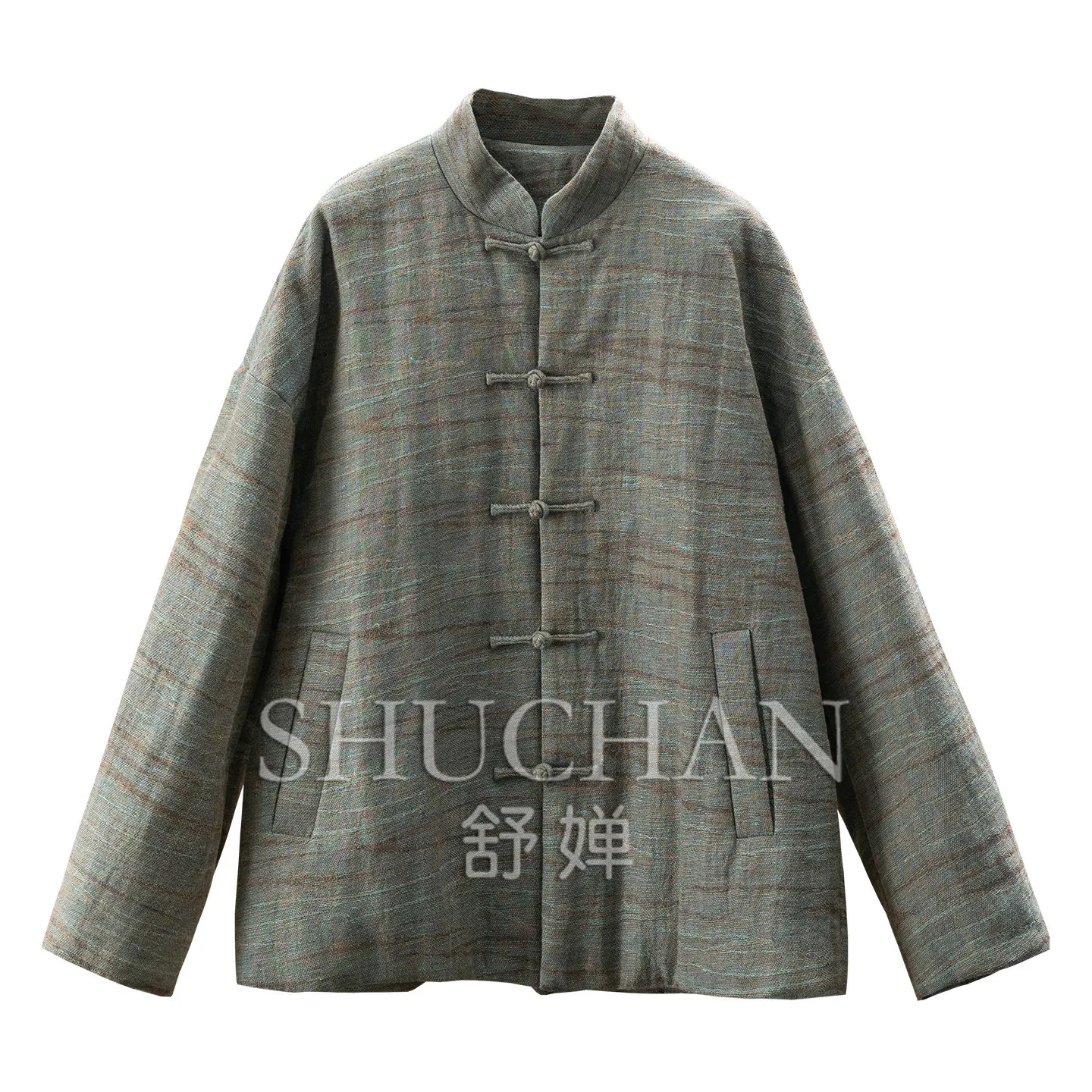 High-quality New Chinese Loose 90 White Goose Down Linen Down Jacket Women's F592 Casacos De Inverno Feminino