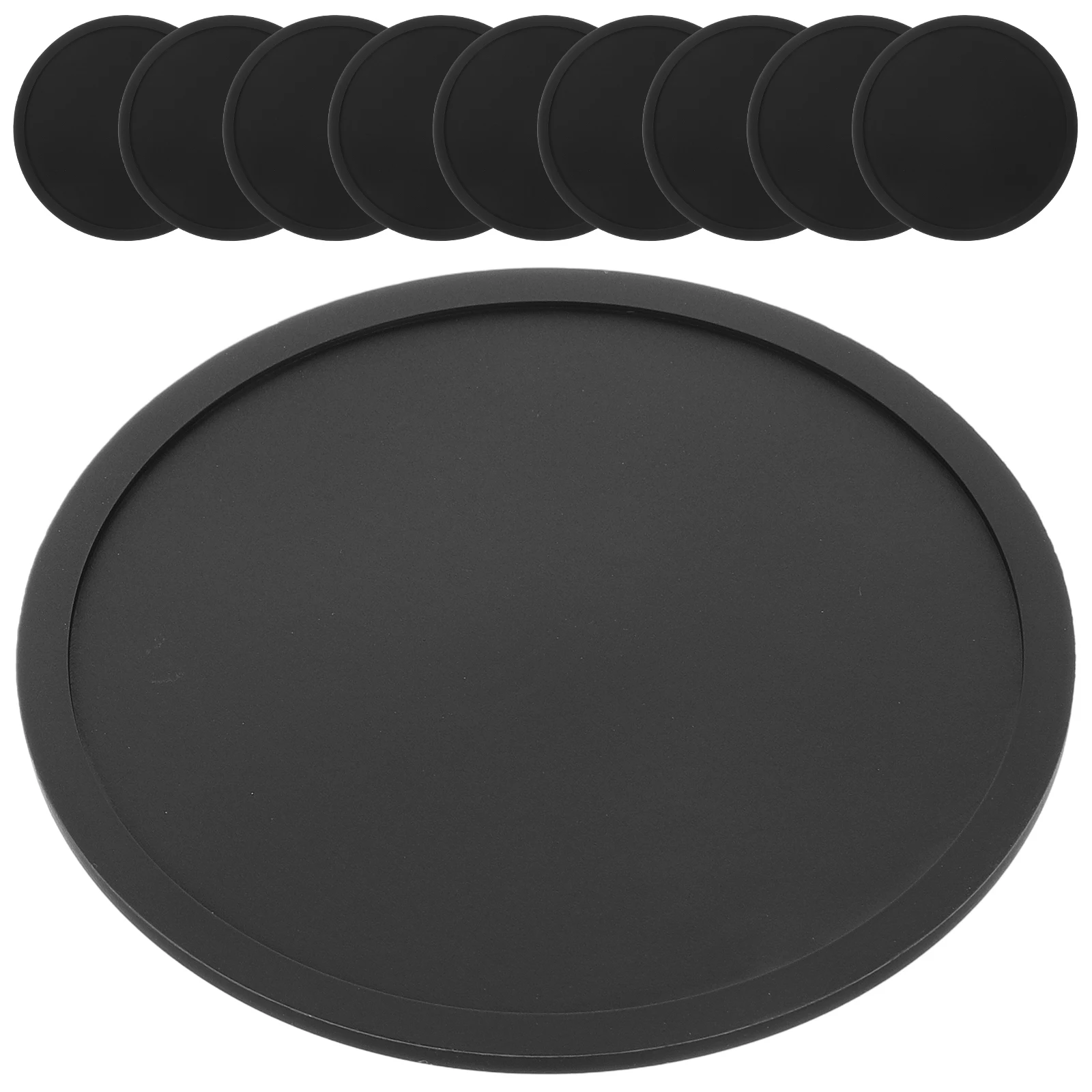 

10 Pcs Silicone Coaster Cup Coasters Desk Teacup Mat Table Coffee Round Modern Placemat Reusable Easy Clean Versatile Daily