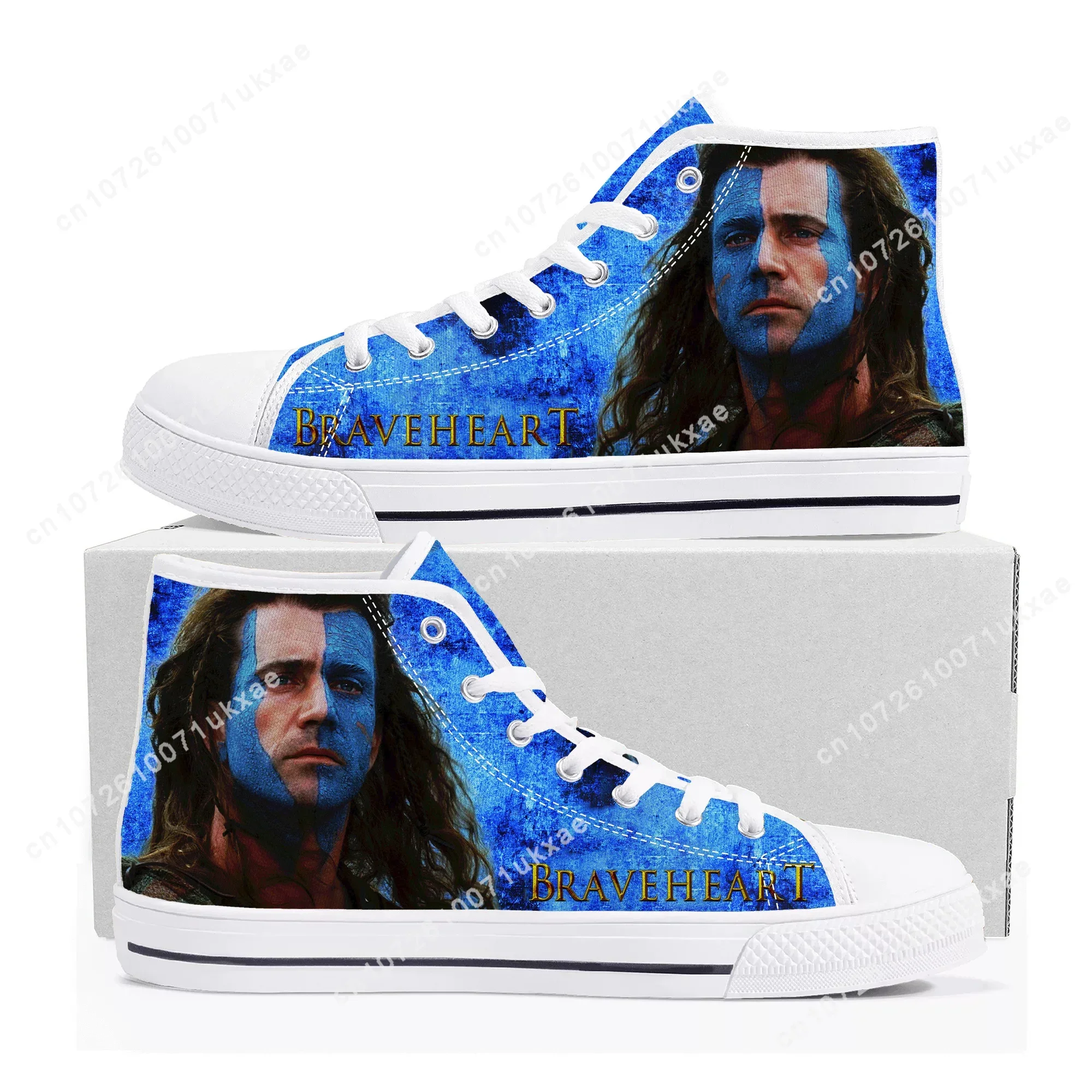 Braveheart High Top Sneakers Mens Womens Teenager High Quality William Wallace Canvas Sneaker couple Casual Shoe Customize Shoes