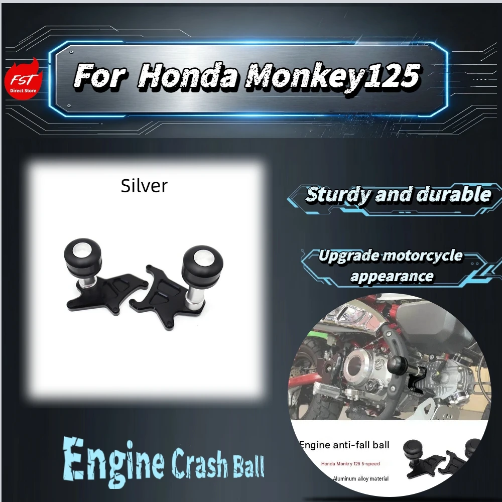 For Honda MONKEY125  5‑Speed Motor Anti‑Tipping Ball Engine Crash Slider Guard Mod Accessories