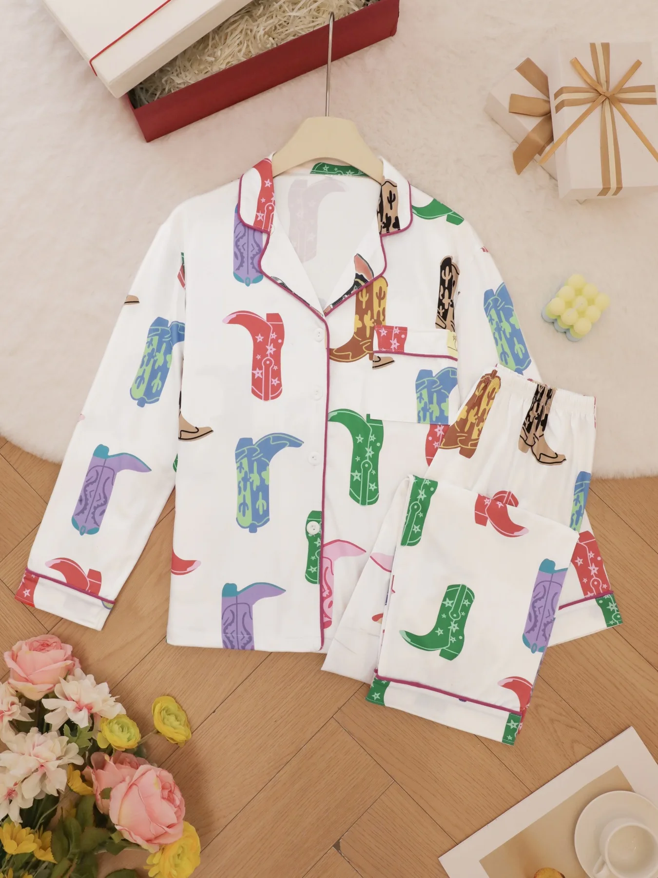 2026 Autumn New Fashion Womens Loungewear Set Comfortable Long Sleeve Pajamas