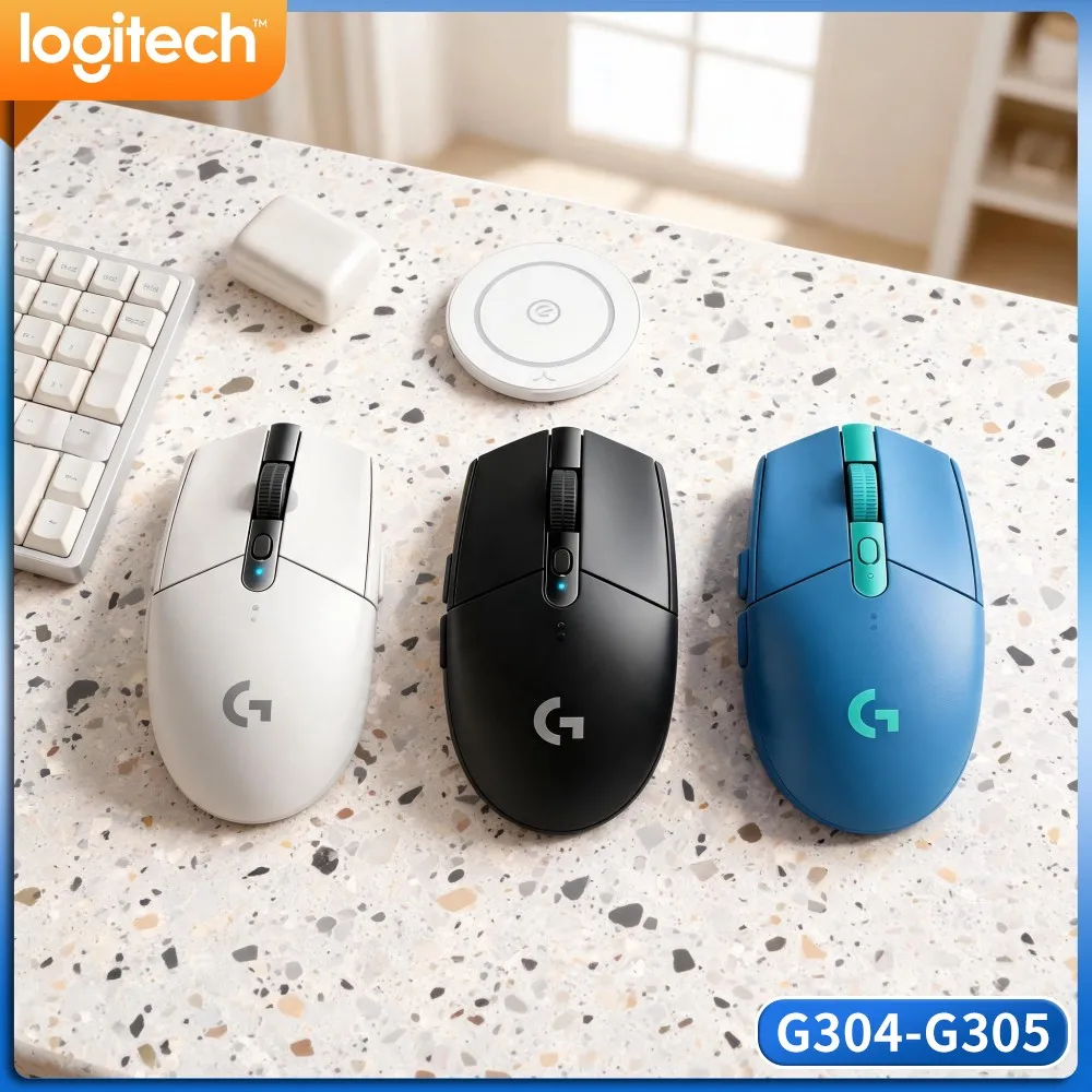 Logitech G305 LIGHTSPEED Gaming Mouse, 12000 DPI HERO, 6 Custom Buttons, 250h Battery, PC Mac Essential Tool Accessory