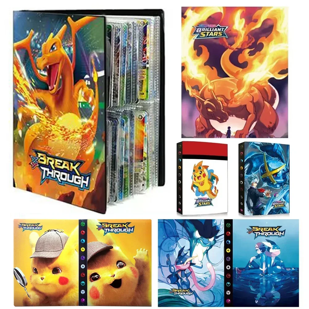 240PCS Pok é mon Cards Album Book Cartoon Anime Pikachu Game Card VMAX GX EX Holder Collection Binder Folder Kids Toy Gift