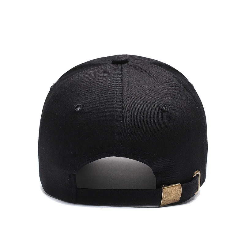 Classic Unisex Plain Baseball Cap with Adjustable Metal Buckle Closure, 100% Cotton and Multiple Colors Available