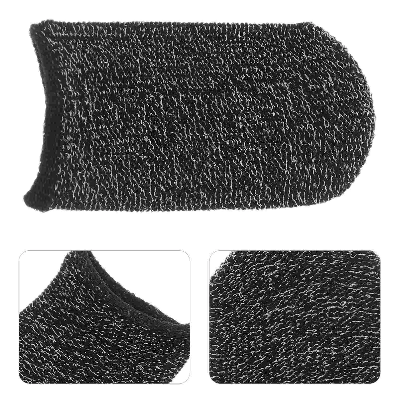 2 Pcs Finger Sleeve Guitar Cots for Children Covers Bass Thumb Fingertip Protector Black Protectors Players