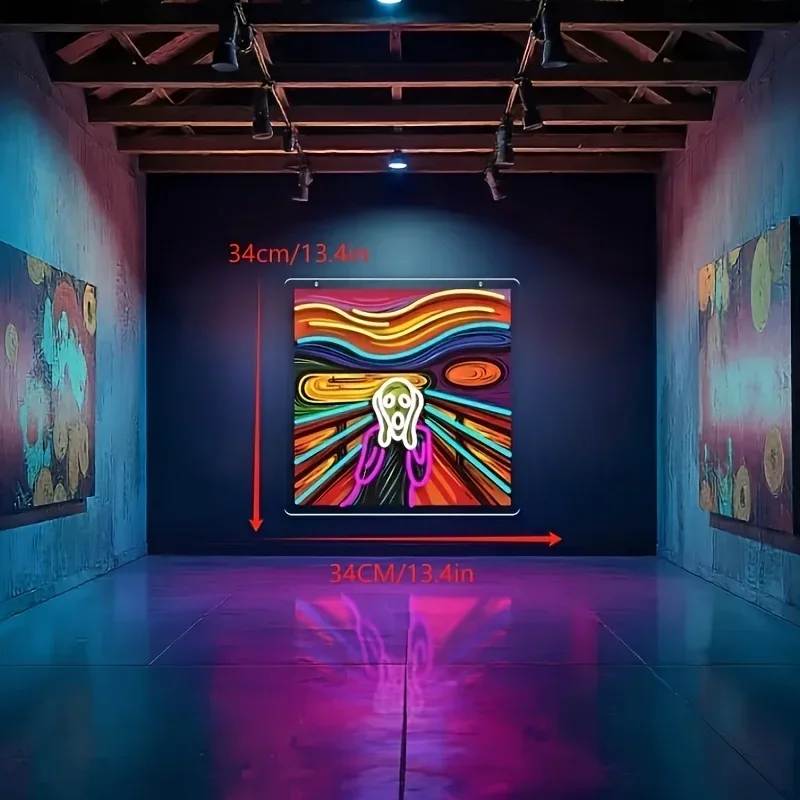 الصراخ ضوء النيون تسجيل USB عكس الضوء LED النيون تسجيل لغرفة النوم نادي بار لعبة غرفة رجل الكهف هدايا الحفلات جدار الفن الديكور الهدايا