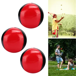 ZK30 3PCS Red Black PU Leather High End Portable EPS Fine Colloidal Particle Juggling Ball