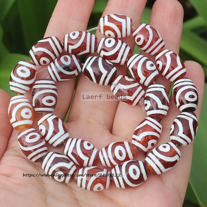 8pcs ,10x14mm Natural Red Agate Ancient Tibet Dzi beads,Powerful Amulet,Lucky Symbol,For DIY Jewelry Making !