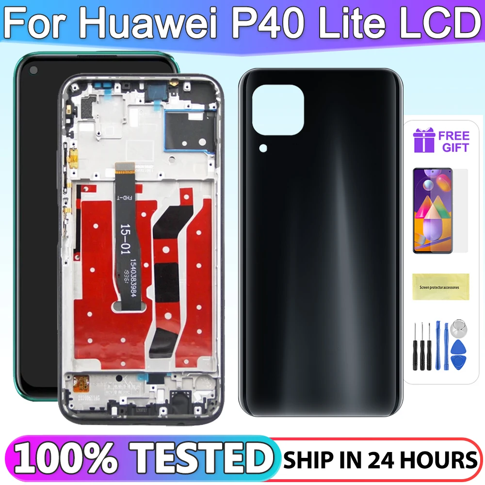 

ЖК-дисплей для Huawei P40 Lite JNY-LX1 LCD 10, сменный сенсорный экран для Nova 7i JNY-LX2 P 40 Lite, ЖК-экран Nova 6 SE, дисплей