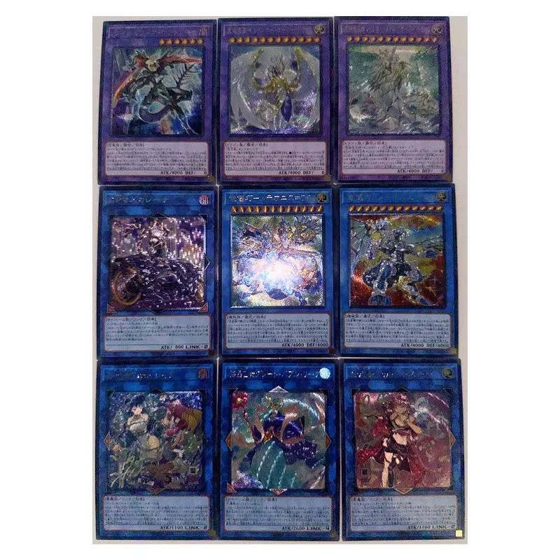 55Pcs/set Anime Cards Yu Gi Oh Duel Monsters Blue-Eyes White Dragon Ghost Sister Swordsoul Game Collection Cards Toys Xmas Gift