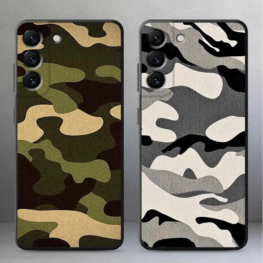 Camouflage Pattern Phone Cover Case for Samsung Galaxy A57 A37 A22 A52 A36 A23 A26 A73 A51 A25 A55 A53 A35 A24 A32 A71 A72