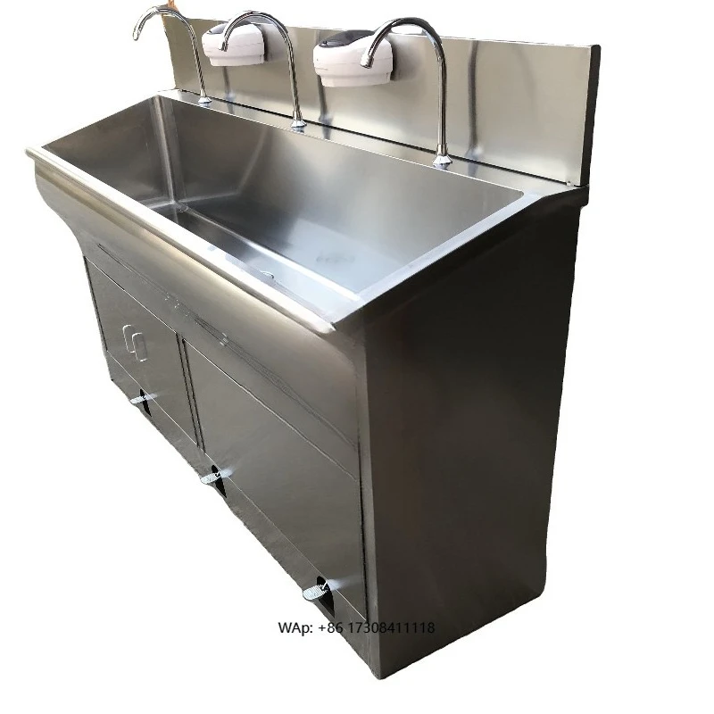 

Медицинская мойка из нержавеющей стали 304 с ножным управлением, без рук