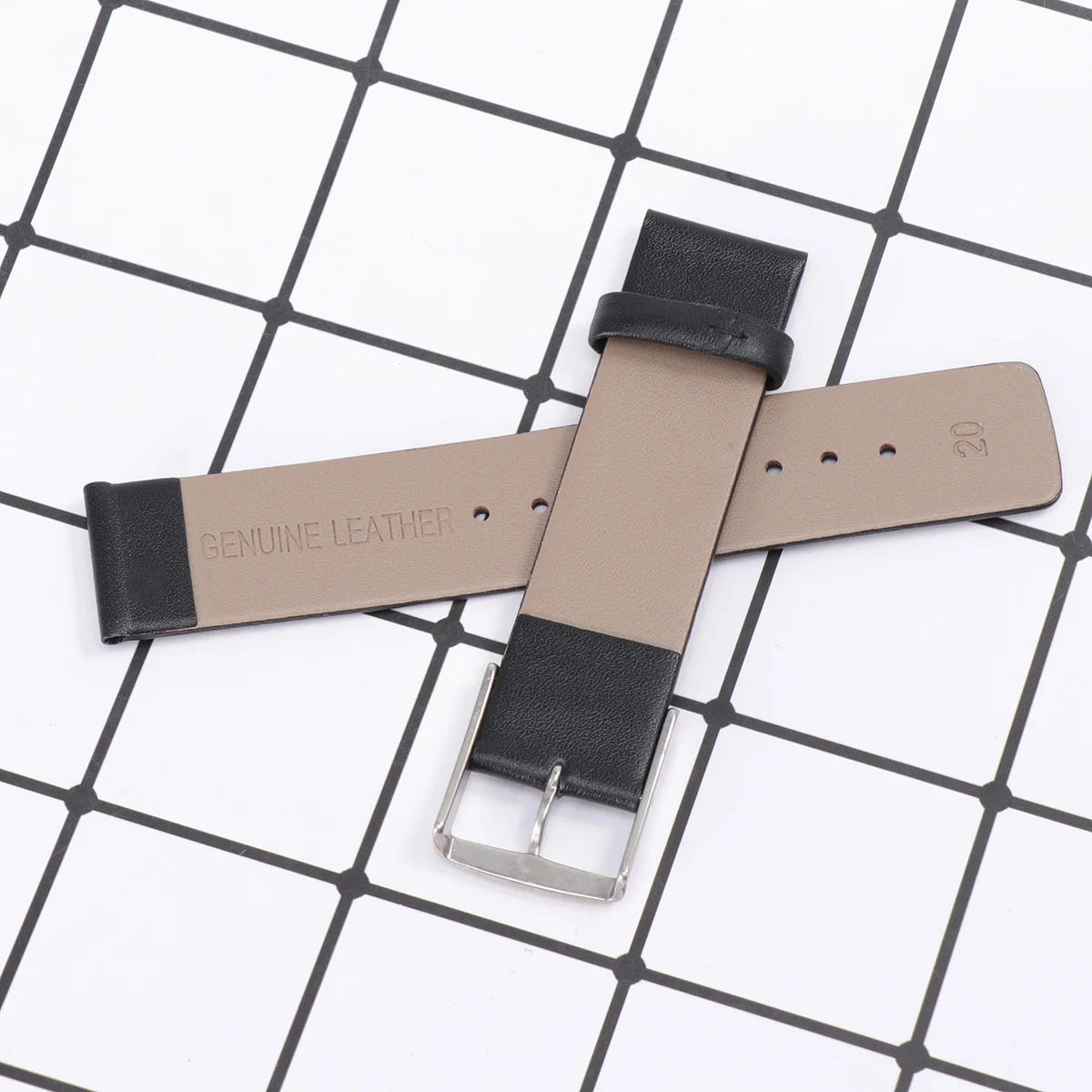 

Watch Band Replacement Ultrathin Premium Strap Compatible for Huawei Watch 20mm Black Stylish Comfortable Strap