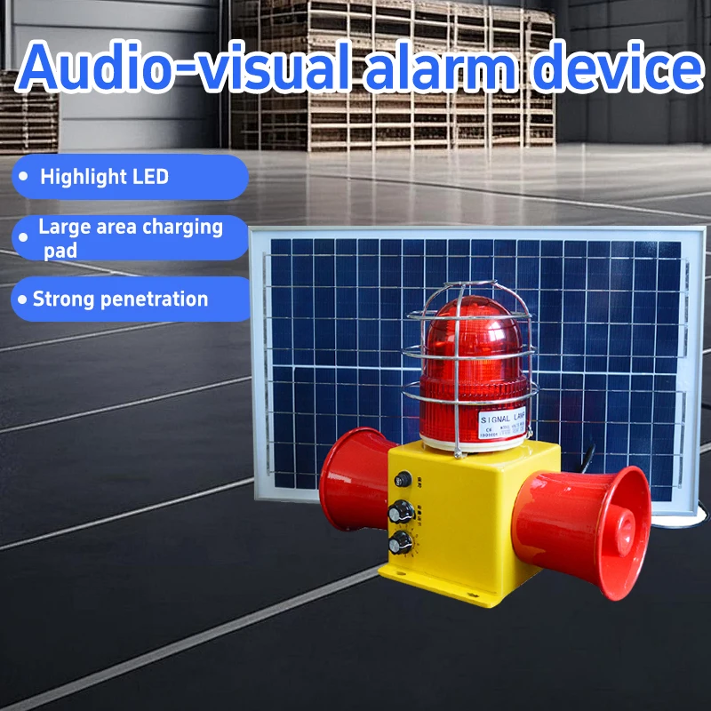 Solar Powered STSG-22 Industrial Fire Warning Horn Integrated Passive Sound And Light Alarm System