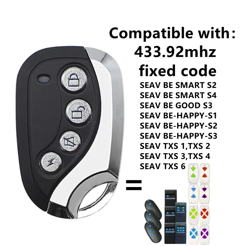 Compatible with SEAV  ALLMATIC RIB  433MHz radio frequency remote control , copy code Garage door  clone  Opener