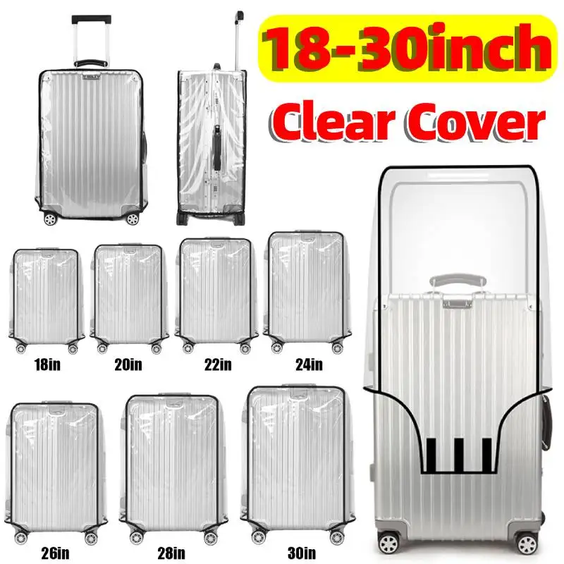 

Защитный чехол для чемодана 18-30 дюймов, прозрачный чехол для чемодана на колесиках, прозрачная защита для багажа, аксессуары для чемоданов на колесиках