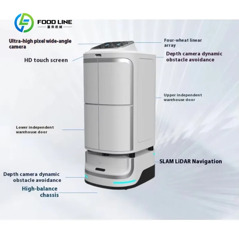 Customized Hotel Food Delivery Robot Express Delivery Robot Programmable Intelligent Elevator Service Robot