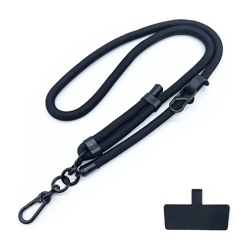 10mm 120cm Length Adjustable Phone Lanyard Outdoor Universal Case Crossbody Card Neck Cord Clip Hang Anti-lost Wrist Strap Charm