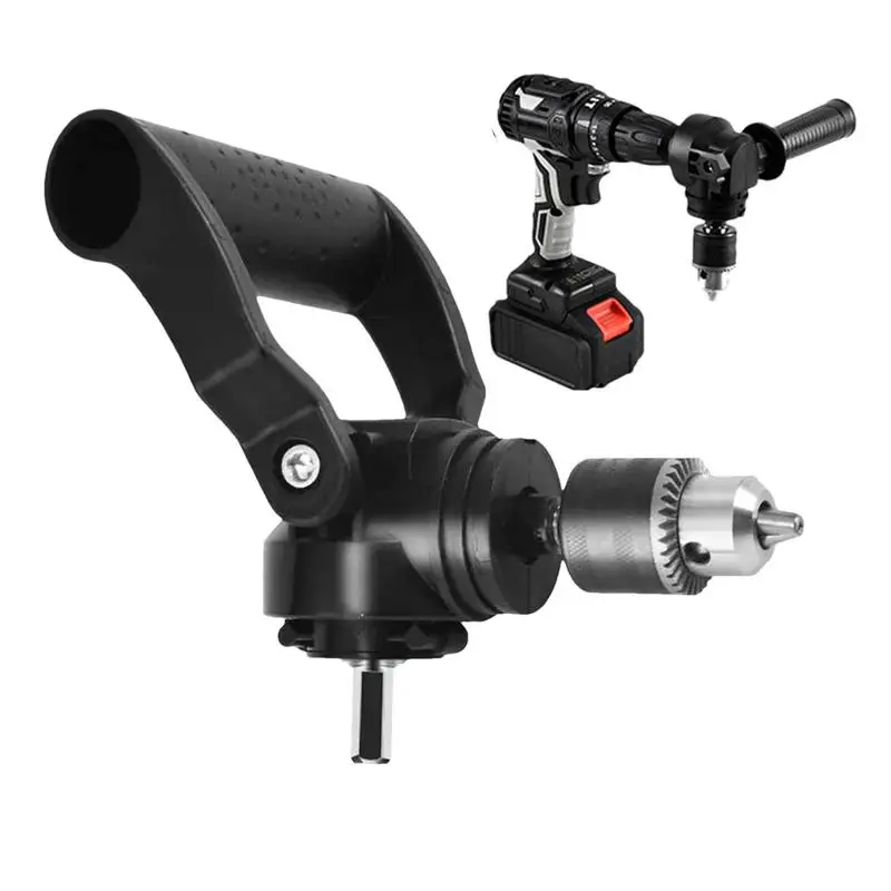 Adaptador de 90 Graus para Broca Multifuncional Ergonômico Adaptador de Mandril de Broca Preto Ângulo Direito Acessório de Broca de Metal Mandril