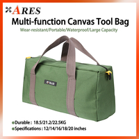 Multi-function Canvas Tool Bag Waterproof Portable Hand Tool Bag Large Capacity Wrench Screwdriver Plier Metal Parts Storage Bag