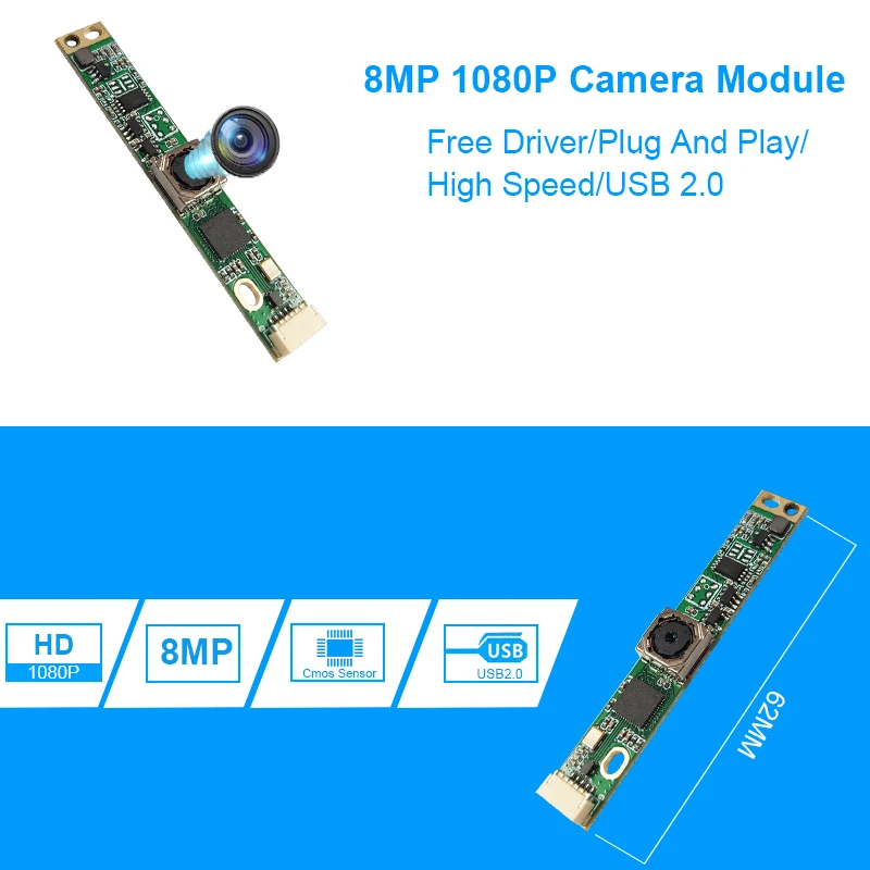 8MP imx179 autocameramodule met autofocus USB plug-and-play gezichtsherkenningsmodule beeldverwerving