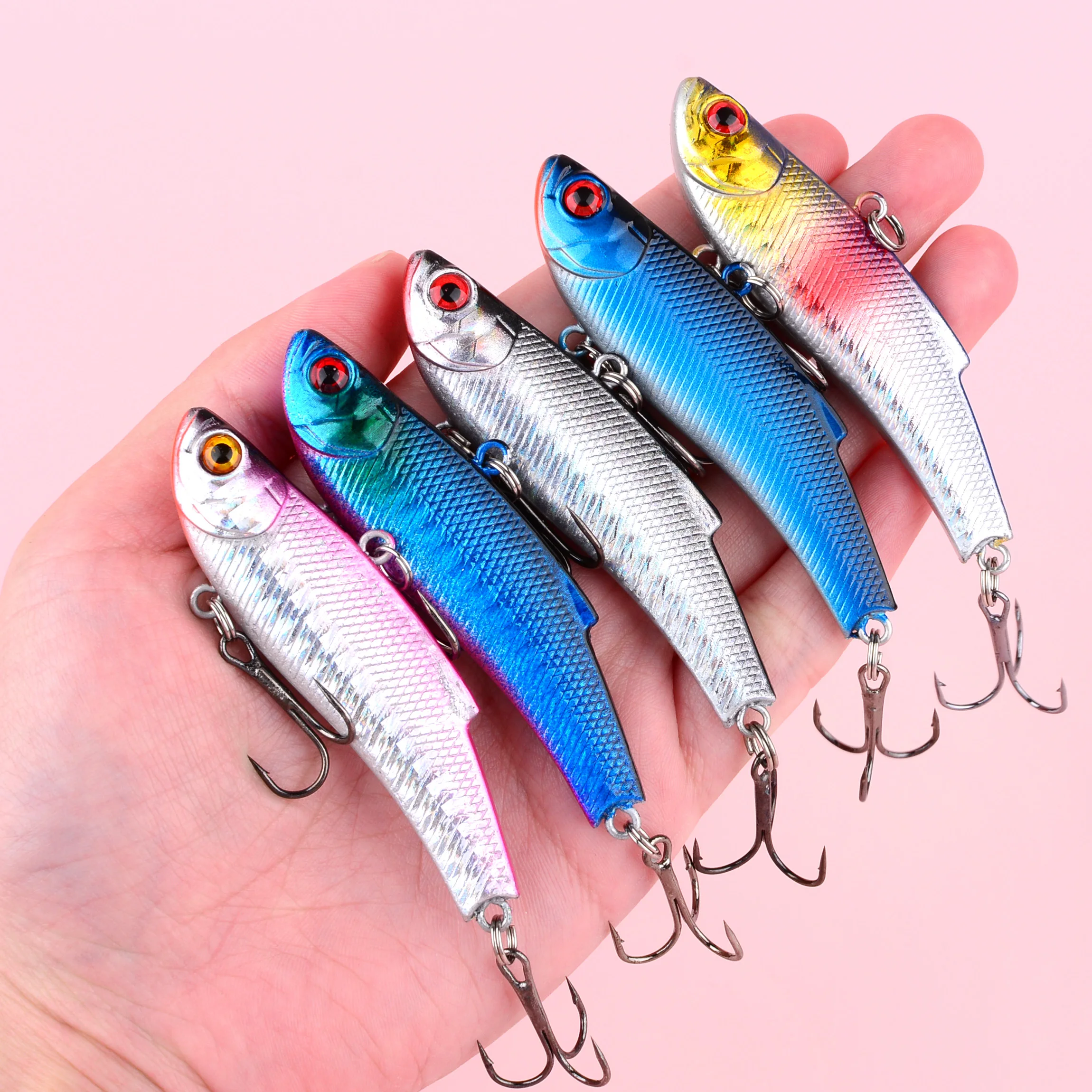 VIB Vibration Fishing Lure 7CM/19g Artificial Bait Range Spinning Fishing Ice Winter Wobbler Lure