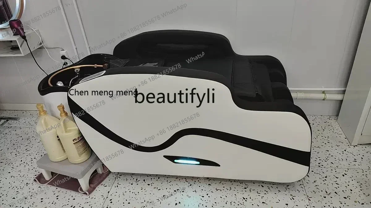 Electric Intelligent Massage Shampoo Bed High-end Automatic Water Circulation Head Physiotherapy Steam Bed for Beauty Salo