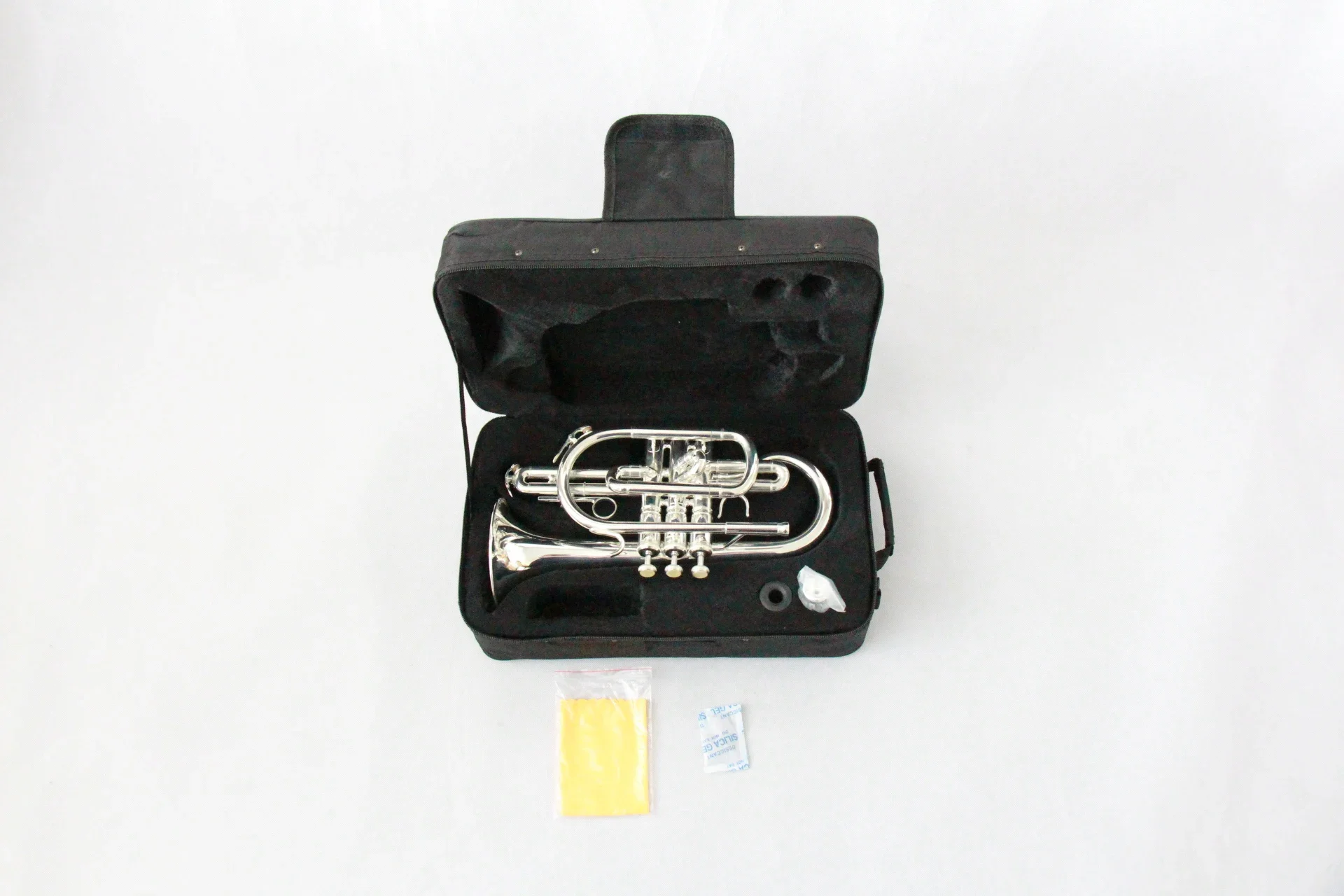 Hooqu النحاس الجسم كوبرونيكل صمامات الفضة مطلي سوبرانو كورنيه رخيصة الثمن Cornet Bb