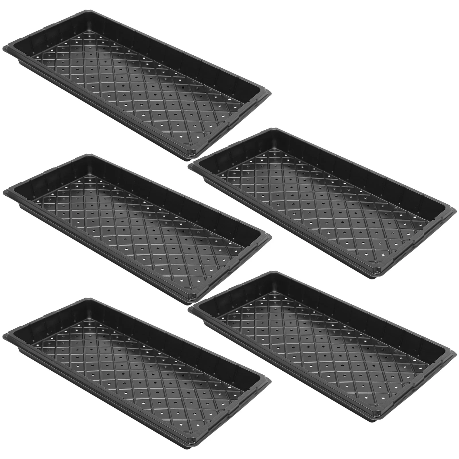 

5 Pcs Seedling Tray Plant Nursery Starter 1020 Trays with Holes Seedlings Plants Plastic Greenhouse Accessory